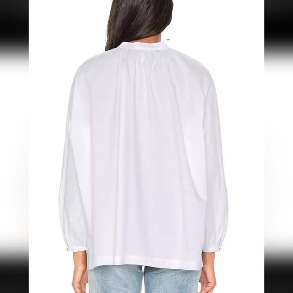 Free People Hey Baby Hi-Low Oversize Top 100% Cotton Size LARGE #OB658371 - Picture 4 of 15